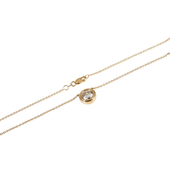 14K Yellow Gold Doughnut Bezel Pendant, 1.50 Ct Lab-Grown Diamond, G/H I1 - Picture 3 of 4